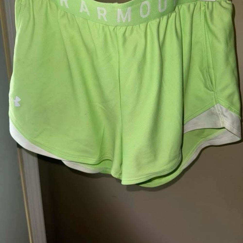 Under Armour Women's Neon Green Athletic Shorts